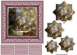 Vase of Lilacs 6x6 Card for All Occasions