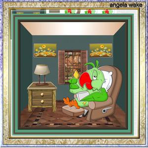 Relaxed Parrot 7.5 X7.5 Card and Decoupage