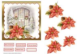 Christmas Window 6x6 Card with Decoupage