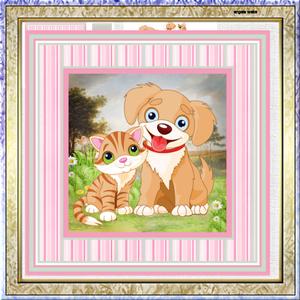 Animal Friends 7.5x 7.5 Card and Decoupage