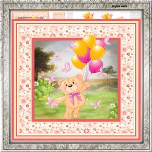 Up Up and Away Teddy 7.5 X7.5 Card