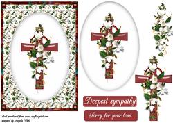 Bergundy Glass Cross