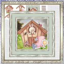 good luck in the new home 7.5 x7.5 card and large decoupage