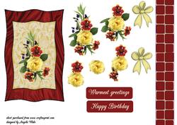 Yellow Rose and Lemon Damask