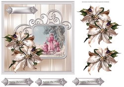 While shepherds watch 7x7 card with decoupage and sentiment tags
