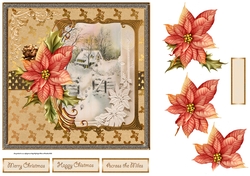 Footsteps in the snow 7x7 card