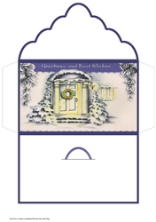 Christmas door vintage Christmas money wallet