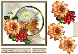Summer dahlias and decoupage
