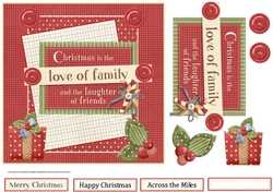 Family and friends at Christmas 7x7 card