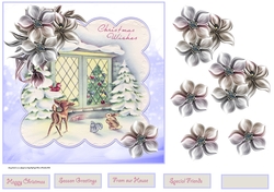 Christmas animals 7x7 card