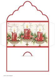 Christmas candles money wallet