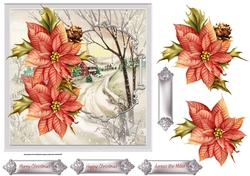Snow covered road 7x7 card