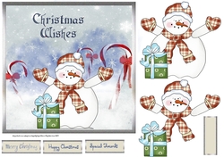 Snowman Christmas wishes 7x7 card