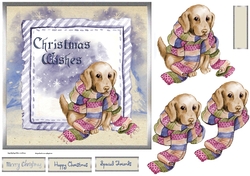 Christmas dog is a 7x7 card