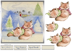 Winter foxes is a 7x7 card