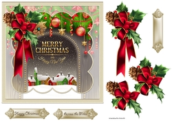 Christmas village 7x7 card