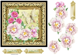 Peonies and camelia rose