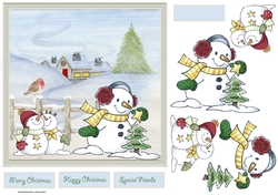 Snowman family Christmas tree