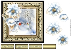 Silent night and blue floral