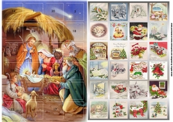 Nativity advent calendar card