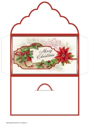 Poinsettias money wallet