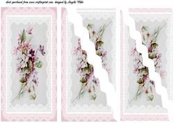 Pink Florals Lace Framed