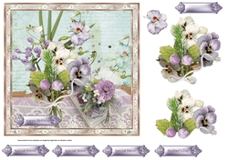 Spray of pansies