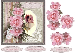 Pink rose and bonnet girl