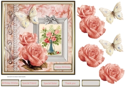 A vase of roses