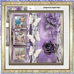 Vintage purple rose