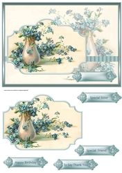 Blue flowers in vase