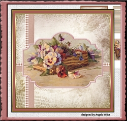 Basket of pansies