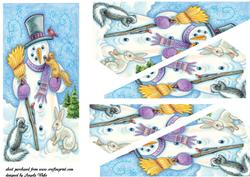Snowman and His Wild Life Friends