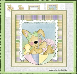 Bunny rabbit with gift