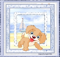 Happy dog at the beach