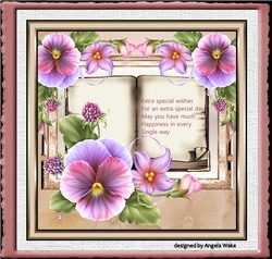 Pansy with verse