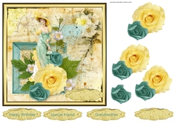 Lady and the yellow rose