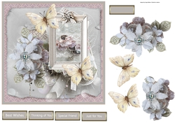 Flowers and butterfly