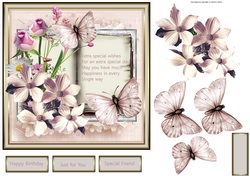 Flowers and butterfly