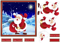 Santa in the moonlight