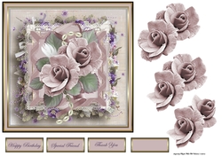 Lilac flower and pearls