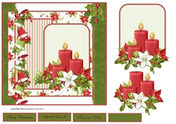 Bells , candles and ponsettias