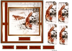 red fox in the snow