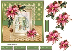 Poinsettia and Christmas animals