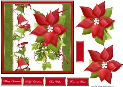 red poinsettia and bells