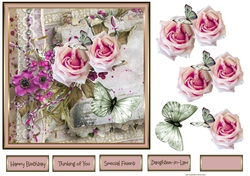 Jems, butterfly and flowers