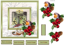Welcome door and robin