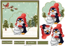 Penguin and snowman
