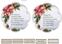 Poinsettia toppers with verse