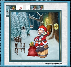 Santa having a quiet drink